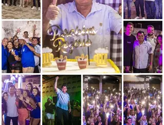 Prefeito Rogério Campos reúne amigos, familiares e lideranças políticas na festa do seu aniversário